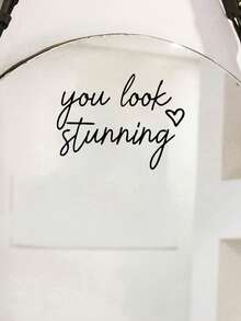ملصق مرآة "You Look Stunning" | ديكور قلب - B - مشاهدة 7