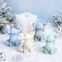 1/2pcs Christmas Deer Candle Silicone Mold 3D Reindeer Candle Making Mold For DIY Soy Wax Aromatherapy Candles, Reusable Handmade Xmas Mold For Holiday Gift Home Decor - Xmas Deer - View 8