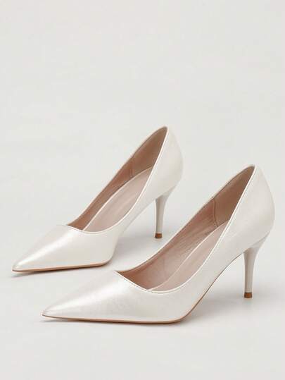 European And American Style Fashion Professional OL Women's Pointed Toe Stiletto High Heel Pumps, Low Vamp Pointed Toe Slimming High Heel Shoes, Elegant Women's High Heel Pumps, Closed Toe High Heel Shoes, Elegant Women's Shoes