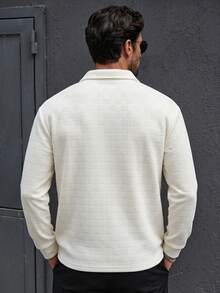 Men's Old Money Style Casual Urban Luxury Business Commute Versatile Polo Shirt - Apricot - View 4