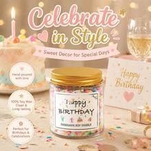 INS Style Colorful Candy Birthday Celebration Scented Candle, Handmade Soy Wax Essential Oil Fragrance, Valentine's Day Birthday Thoughtful Gift, Bedroom Decor - 1PC-cake Cream Scent - View 3