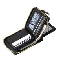1pc Men's Fashion Tree Pattern Zipper PU Credit Card Holder, Small Zipper Coin Purse With Zipper Button Closure, Business Wallet, Ideal Gift For Men - Multicolor - View 7