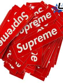 Supreme Stickers 10/25/50/100 Count - Red - View 4