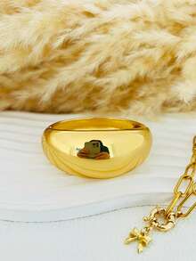 3pcs Luxury Cuff Bracelet Set, Gold Wide Thick Bracelet, Pendant Bracelet Set, Unique Party & Daily Decorative Bracelet For Women - Yellow Gold - View 4