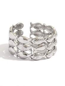 Uself 3pcs/1pc Ocean Fish Shaped Open 18K Gold Plated Stainless Steel Ring, Ocean Style Jewelry Gift Suitable For Women, Perfect For Beach Vacation Wear - Multicolor - View 8