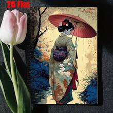 1pc Aesthetic Travel Theme Spiral Notebook, Personal Notebook Perfect Gift, Watercolor Japanese Cherry Blossom Pagoda Scenery Office Planner For Journaling, Daily Note Taking - One Book (50 Pages, 100 Pages) - View 13