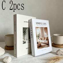 2/3pcs Foldable Fake Book Decor, Nordic Home Magazine Decorative Book, Minimalist Realistic Book Prop For Showroom, Villa, Study - Decor Book - View 6