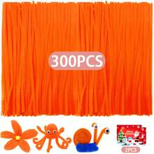 50/102/202/302Pcs Pipe Cleaners Kit, Rich Colors Chenille Stems, DIY Craft Supplies, Craft Enthusiasts, Perfect Gifts For Birthdays And Festivals, Christmas Gift ,Valentine's Day Gift, Mother's Day Gift - Orange - View 17