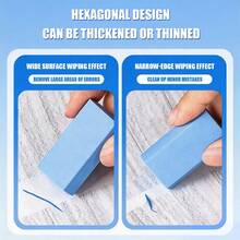 1 Set Hexagonal Gradient Erasers, Large Area Cleaning Without Residue, Colorful Creative Erasers, Suitable For Students, Applicable For Writing, Drawing And Sketching Erasure - Sets - View 4