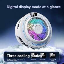 Magnetic Phone Cooler Back Clip 2-In-1 Gaming Cooler Semiconductor Fast Cooling Fan Compatible With IOS And Android Phones - Multicolor - View 5