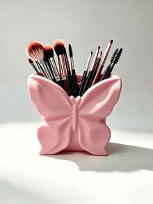 1 buah Tempat Kuas Makeup Bentuk Kupu-kupu, Organizer Meja dan Tempat Pena Estetik yang Lucu, Dekorasi Penyimpanan Meja Kreatif, Cocok untuk Meja Rias, Kantor, Rumah, Ruang Kerja, Hadiah untuk Pecinta Makeup - MultiWarna - View 6