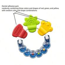 1pc Circular Ring Shape Teether,Sensory Rattle Toy,Baby Anti Eat Hand Soothing Toy,Satisfy Grasping Chewing Sucking Needs,Built In Colored Beads - Multicolor - View 18