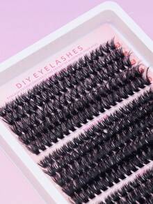 Ayrmilla 60D+80D+100D Mixed Cluster Eyelashes 10‑16mm Fluffy D Curl Individual Lash Clusters DIY Self‑Grafting False Eyelash Kit With Free Lash Applicator Gift Wispy Thick Volume Lashes For Daily Party Makeup - D - View 4
