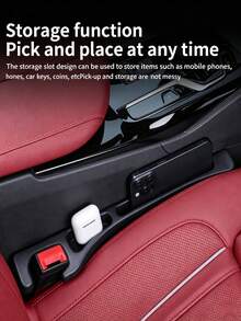 4/2pcs Car Seat Gap Filler Storage Box, Anti-Leak & Anti-Drop, Suitable For Phone And Small Items, Center Console Side Armrest Storage Box, Car Interior Decoration, Unisex Car Essential, Car Interior Decoration, Cup Holder, Car Storage Organizer Box - Multi-color - View 10