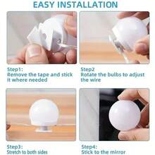 1 buah Lampu Strip Rias dengan Kecerahan yang Dapat Diatur, Lampu Rias Bertenaga USB dengan 3 Mode Warna (Putih/Hangat/Netral), Pencahayaan Rias Tanpa Bayangan untuk Ruang Ganti, Meja Rias, Siaran Langsung, Cocok untuk Bar, Rumah, dan Tempat Hiburan - Lampu depan bertenaga USB - View 8