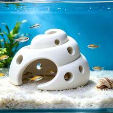 1件螺旋貝殼魚缸躲藏洞穴，水族景觀裝飾，小型熱帶魚躲藏與繁殖庇護所，淡水魚缸裝飾品 - A - 查看 3