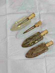 4/8 piezas de pinzas para el cabello sin costuras de colores para flequillo lateral, no dañan el cabello, accesorios para el cabello de mujer, decoración del hogar y baño, decoración de otoño, accesorios para el cabello de vuelta a la escuela - Multicolor - Ver 8