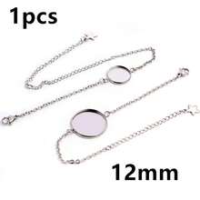 1 Piece 12-20mm Inner Size Crafts Stainless Steel Bangle Bracelet Cabochons Blank Base Tray Setting DIY Jewelry Making Accessories - Bracelet Display Stand - View 41
