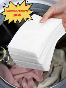 Laundry Color - Catching Sheets - 72/120/240/360 Sheets Pack. Prevent Color Transfer, Keep Clothes Color - Fast. Ideal For Home Use, Business Trips & Dormitories - White - View 3