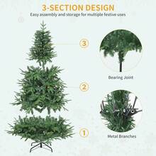 Yitahome 182cm Premium Lifelike Christmas Tree – 900 Full Branch Tips, PE+PVC Mix, Sturdy Foldable Metal Stand, Quick Setup, Grand Holiday Decor For Home & Shop - Green - View 5