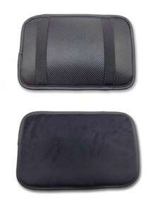 1 PC Black Thickened Fluffy Car Armrest Box Booster Mat, Center Armrest Mat, Car Armrest Cover, Armrest Box Mat - One Size - View 7