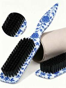 1-4pcs Unisex Hair Comb/Beard Brush Set, Blue And White Porcelain Pattern Pointed Tail Comb, Unscented Professional Styling Comb, Dual Function For Hair Cutting And Cleaning, Smooth And Easy To Comb, Suitable For Thick Or Thin Hair, Edge Control Comb, Professional Smooth Back Comb, Suitable For Creating Neat Ponytails And Braids, Pointed Tail Styling Tool, Can Be Used To Fix Flyaway Hair And Apply Side Beard Wax, Suitable For Bathroom Use, Scalp Massage, Back To School, Travel And Vacation, Daily Use, Also An Excellent Gift For Friends And Family - Multicolor - View 2