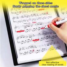 40-Page 4-Sided Spiral A4 Music Score Binder, Choir Performance Dedicated Music Score Storage Folder, Large Capacity Sheet Music Organizer - 1pc - View 1