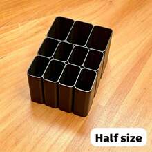 11/22 Grid Heavy Duty USB Cable Storage Box Tray, Desktop Cable Organizer, Suitable For Wires, Chargers And Adapters, Office Desk Accessories Storage Box, Plastic Drawer Style Electronic Accessories Divided Storage Box, Home Office Desktop Storage - Black - View 4