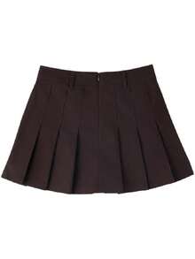 Adidas Women's Sports Skirt & Skort TWILL SKIRT Coffee Color Embroidered Pleated Sports KD5446 - Aurora Coffee - View 8