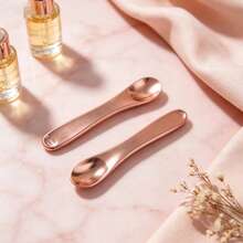 Rose Gold Metal Eye Cream Spoon, Cosmetic Scoop For Face Cream, Skincare Beauty Tool - Rose Gold - View 2
