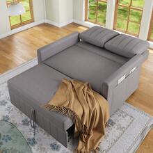 Sofa Bed Frame Grey Made Of Foam For Living Room And Bedroom - Dark Grey 2 Seat - View 3