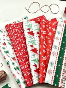 50/30/15/1pc Christmas Printed Tissue Paper, Featuring Reindeer And Christmas Tree Patterns. Suitable For Christmas Theme Parties, Christmas Gift Wrapping, Christmas Gifts, Home Decor, Birthday Gift Wrapping, DIY Crafts - One Size Fits All - View 3