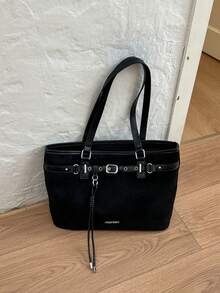Vintage Textured Large Capacity Tote Bag, Fashionable Exquisite Buckle Design Handbag, Women's Daily Commute, Shopping Shoulder Bag - Multicolor - View 4