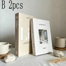 2/3pcs Foldable Fake Book Decor, Nordic Home Magazine Decorative Book, Minimalist Realistic Book Prop For Showroom, Villa, Study - Decor Book - View 5