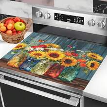 1pc Sunflower Floral Pattern Absorbent Drying Mat, Kitchen Decor Coffee Machine Mat, Laundry Room Accessory Handmade Coffee Pot Drip Tray, Kitchen Floor Mat, Dining Table Mat, Kitchen Countertop Dish Drying Mat, Breakfast Mat, Heat-Resistant Drip Tray With Non-Slip Pad, Diatomaceous Earth Drip Tray, Stain-Hiding, Super Absorbent Kitchen Drip Tray, Easy-To-Clean Dish Rack Mat, Perfect For Kitchen, Dining Table, Coffee Shop, Bar, Holiday, Party, Home Decor, Holiday Gift - Multicolor - View 15