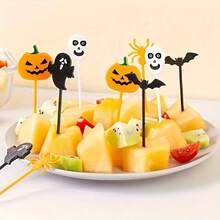 Pack Of 40 Assorted Fruit Skewers-Decorative Picks Suitable For Dinner Parties, Family Gatherings, Bars, And Outdoor Camping; Ideal For Garnishing Fruit, Pastries, Salads, And Bento Boxes, As Well As For Halloween And Christmas; Washable And Reusable - Multicolor - View 8