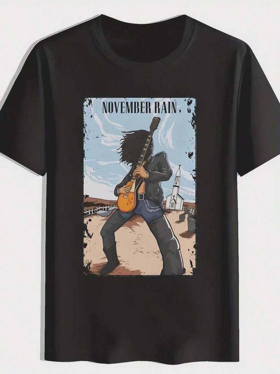 Men Sports Tees & Tanks - 黑色 - 查看 1