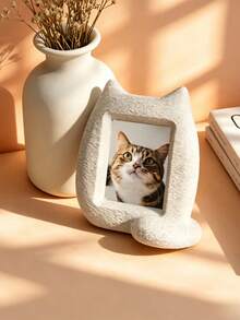 3D Printed Cat Vertical Photo Frame, Cute Kitten Photo Holder, Healing Atmosphere Desktop Decor, Fun Memory Display Stand, Suitable For Bookshelf Entryway, Valentine's Day Mother's Day Birthday Anniversary Gift, Cat Lover Home Decoration - Multicolor - View 5