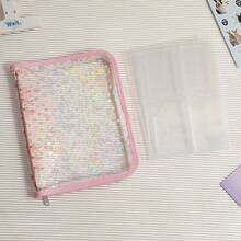 A5 雷射星星拉鍊活頁收納夾 DIY 手帳透明 K-Pop 偶像相簿可愛文具 - A - 查看 9