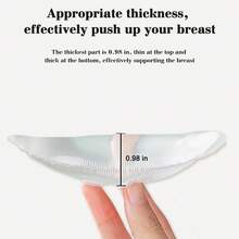 2/4pcs Ultra Soft Silicone Breast Pads, Gel Enhanced Bra Inserts, Lift Chest, Soft And Comfortable Women's Lingerie Accessories - Multicolor - View 3