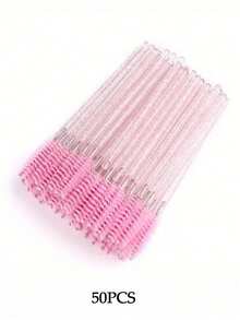 40pcs/20pcs/1pc Mascara Wands, Nylon Bristle Eyelash Brush Spoolies, Unscented Eyebrow Extension Applicator With ABS Plastic Rod, Crystal Stem Eyelash Brushes Wand Set For Women,Makeup Tools,Spiral Mascara Eyebrow Brushes,Cleaning Glitter Accessories - New Model - View 14