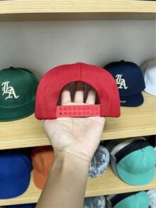1pc Men's A Los Angeles NY Dodgers Adjustable Sun Protection Baseball Cap Embroidered Letter Hat - LA Flat Edge - View 7