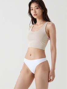 Mystèrelle 5pcs/Set Women Comfy Seamless Thong Panties, Low Waist, Sexy - Multicolor - View 4