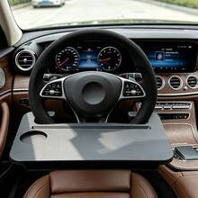 Multifunctional Car Steering Wheel Tray, Portable Car Laptop Desk With Cup Holder, Universal Steering Wheel Table For Dining, Writing, Office, Travel Car Interior Accessory - A - View 3