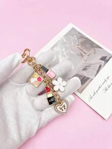 1件/1套 時尚女款包包掛飾 高級櫻桃蝴蝶結花朵口紅收納包配件 迷人女性鑰匙圈 櫻花鑰匙鏈 肩包後背包掛飾 車用配件 旅行包鍊條 房間裝飾 學校畢業假期禮物 - 彩色 - 查看 6