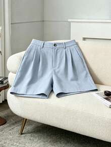 Women Shorts - Light Blue - View 5