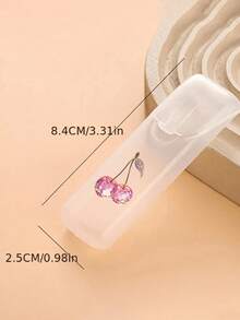Cartoon Sweet Pink Cherry Print Storage Box, Portable Toothpick Storage Box, Multi-Functional Floss Toothpick Organizer Travel Pill Box, Multi-Functional Toothpick Box, Portable Floss Box, Cute Fruit Pattern Design, Leak-Proof Lid, Suitable For Travel, Vacation, Back To School, Dorm, Gift For Her, Teacher's Day Gift, Mother's Day Gift, Back To School Season, Christmas - Multicolor - View 10