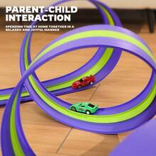Cool DIY Assembly Track Aluminum Alloy Racing Car Gravity Inertia Sliding Toy For Boys - Multicolor - View 7