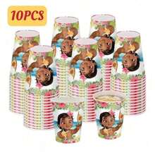 10/30/50PCS Ocean Romance Mona Theme Party Cups, Disposable Paper Cups, Suitable For Birthday Parties, Wedding Parties And Kitchens. - Multicolor - View 10