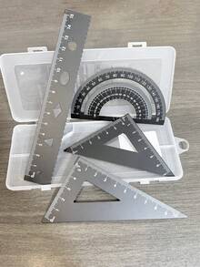 Multifunctional Geometric Ruler Set, Protractor, Triangle Ruler, Straight Ruler, Manual Measurement And Drawing Tools With Storage Box, Suitable For School DIY Woodworking, Learning Assistance, Student Supplies And Back To School Season - View 8